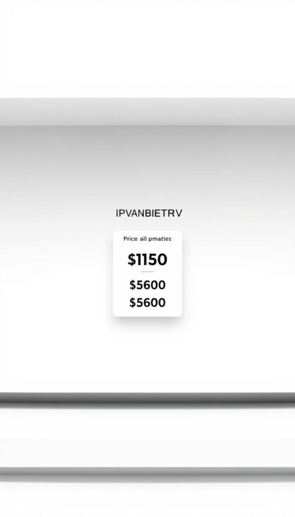 A minimalist, high-contrast illustration showcasing the pricing structure of IPTVANBIETERTV. Set against a clean, white background, a series of neatly organized price tiers float in the foreground, each highlighted with a subtle drop shadow. The pricing information is presented in a clean, easy-to-read typographic style, with clear delineations between the different subscription options. The overall mood is one of simplicity and clarity, allowing the viewer to quickly and easily understand the pricing details. The image is captured with a wide-angle lens, creating a sense of depth and balance. Soft, diffused lighting from the top and sides casts gentle shadows, adding depth and dimensionality to the design.
