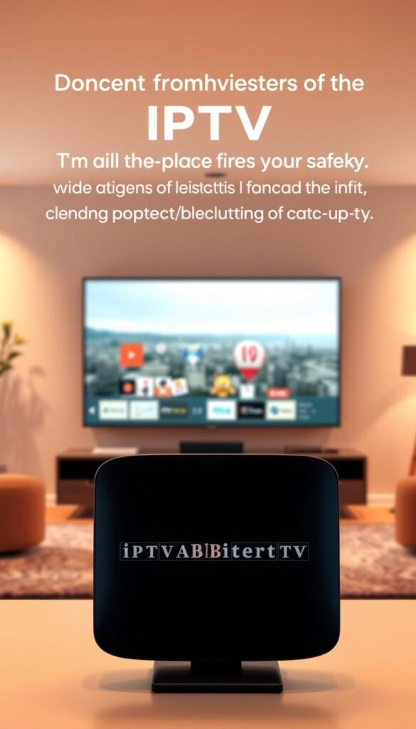 A minimalist, high-quality illustration depicting the advantages of IPTV over traditional television. In the foreground, the IPTVANBIETERTV logo stands prominently, conveying the modern and reliable nature of the IPTV service. The middle ground shows a sleek, modern living room setup with a large, high-definition television display. In the background, subtle visual cues suggest the availability of a wide range of content, including catch-up TV capabilities. The scene is illuminated by warm, natural lighting, creating a comfortable and inviting atmosphere. The overall composition and attention to detail should effectively communicate the benefits of IPTV as described in the article section title.