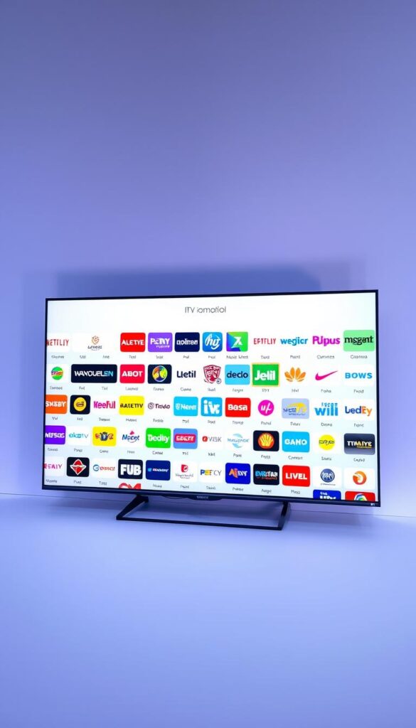 A modern and vibrant IPTV interface showcasing the extensive channel selection at IPTVANBIETERTV. A sleek, minimalist display presents a grid of colorful channel logos against a clean, white background, creating a sense of clarity and organization. Soft, diffused lighting gently illuminates the scene, evoking a premium, high-quality feel. The arrangement of the channels suggests a user-friendly and intuitive navigation experience, with a balance of popular mainstream and niche specialty channels to cater to a wide range of viewer preferences. The overall composition conveys the breadth and depth of the IPTVANBIETERTV offering, highlighting its ability to provide a comprehensive entertainment solution.
