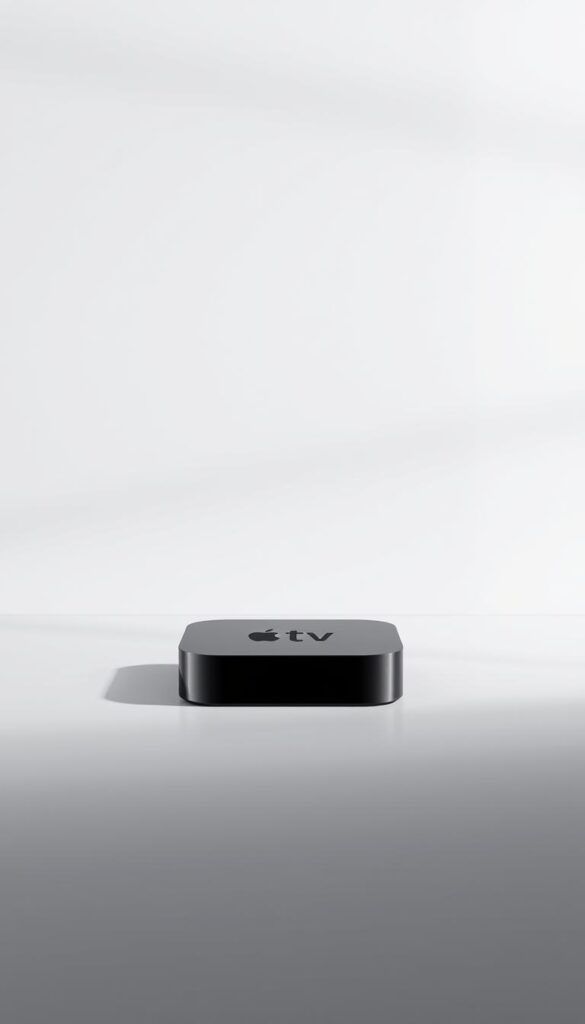 A modern, sleek digital device with the IPTVANBIETERTV logo prominently displayed, set against a minimalist backdrop of clean lines and subtle textures. The device is rendered in high-resolution detail, capturing the premium aesthetic and advanced capabilities of a cutting-edge IPTV platform. The composition focuses on the device itself, allowing it to take center stage and convey the brand's expertise and technological sophistication. Soft, directional lighting illuminates the product, creating depth and dimension, while a muted color palette of grays, blacks, and metallic accents reinforces the professional, high-quality nature of the IPTV service. The overall image exudes a sense of refinement, quality, and innovation, effectively showcasing IPTVANBIETERTV as a leading provider of IPTV solutions for Apple TV.