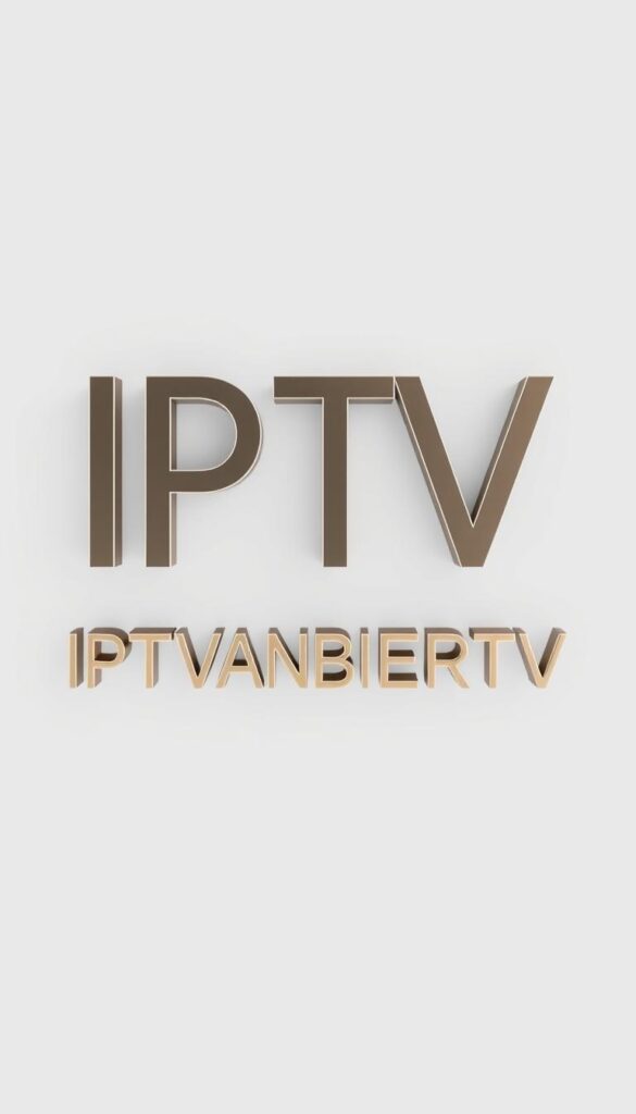 A sleek and modern legal IPTV license illustration. A crisp, detailed display of the IPTVANBIETERTV brand name in a sophisticated 3D rendering, set against a clean, minimalist background. Soft ambient lighting highlights the smooth, metallic textures of the logo, conveying a sense of professionalism and authority. The composition is carefully balanced, with the logo positioned centrally and occupying a prominent space. The overall aesthetic is polished and elegant, befitting the legal and regulatory aspects of the IPTV industry.