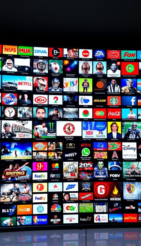 A vast and diverse IPTV programmangebot, showcasing a meticulously curated selection of high-definition channels, spanning news, sports, movies, and entertainment. The scene depicts a sleek, modern interface with a clean, minimalist design, inviting the viewer to explore the extensive offerings of IPTVANBIETERTV. Vibrant colors and sharp, detailed graphics create an immersive and visually captivating experience, reflecting the comprehensive nature of the platform. The layout is structured with a focus on intuitive navigation, allowing users to effortlessly browse and discover their desired content. The overall atmosphere evokes a sense of technological sophistication and a seamless, premium viewing experience.
