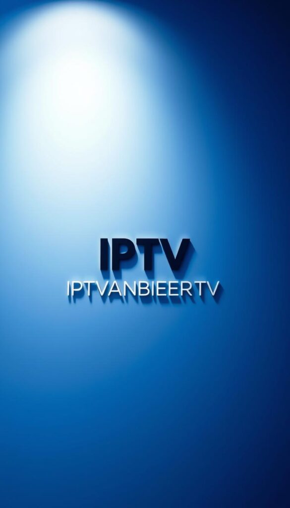 A captivating high-resolution image of the leading IPTV provider in Germany, IPTVANBIETERTV, showcased in a modern, sleek design. The image depicts the company's logo prominently displayed, surrounded by a minimalist and clean layout. The background features a subtle gradient in shades of blue, conveying a sense of professionalism and trustworthiness. The entire composition is captured with a shallow depth of field, ensuring the logo remains the focal point. Crisp lighting from the top left casts a subtle shadow, adding depth and dimension to the design. The overall mood is one of sophistication and authority, reflecting IPTVANBIETERTV's position as the market leader in the German IPTV segment.