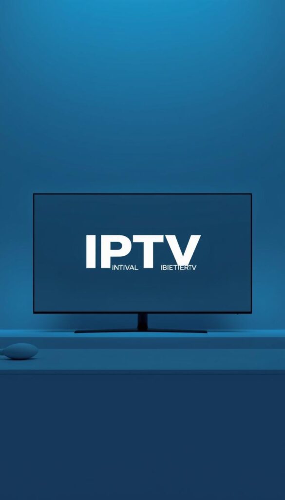 A contemporary and sleek visual representation of "IPTV Deutschland Vergleich". A clean, minimalist layout with a central focus on the IPTVANBIETERTV brand logo. Subtle gradients and geometric shapes create a sense of depth and dimension. The color palette is muted, with a predominance of cool tones like blues and grays, conveying a professional and trustworthy atmosphere. Soft, diffused lighting illuminates the scene, adding a sense of refinement. The composition is balanced, with negative space allowing the key elements to stand out. An image that embodies transparency, flexibility, and the high-quality IPTV services offered in Germany.
