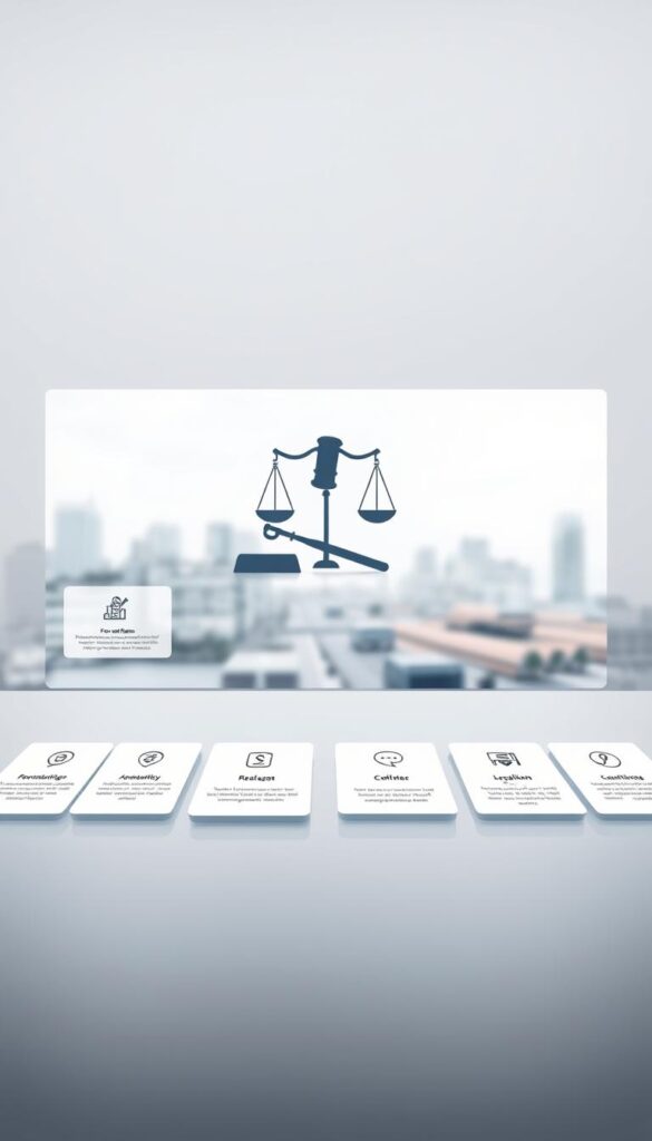 A modern and sleek IPTVANBIETERTV user interface showcasing frequently asked questions about IPTV, set against a minimalist backdrop of clean lines and muted colors. The foreground features a series of interactive cards with crisp icons and concise text, inviting the viewer to explore common IPTV-related queries. The middle ground subtly incorporates legal-themed elements, such as a gavel or scales of justice, to allude to the legal considerations surrounding IPTV. The background blends a soft, blurred cityscape with a sense of balance and harmony, conveying the idea of a well-regulated IPTV ecosystem. The overall composition strikes a balance between informative and visually appealing, creating an image that effectively complements the "Häufig gestellte Fragen zu IPTV" section of the article.