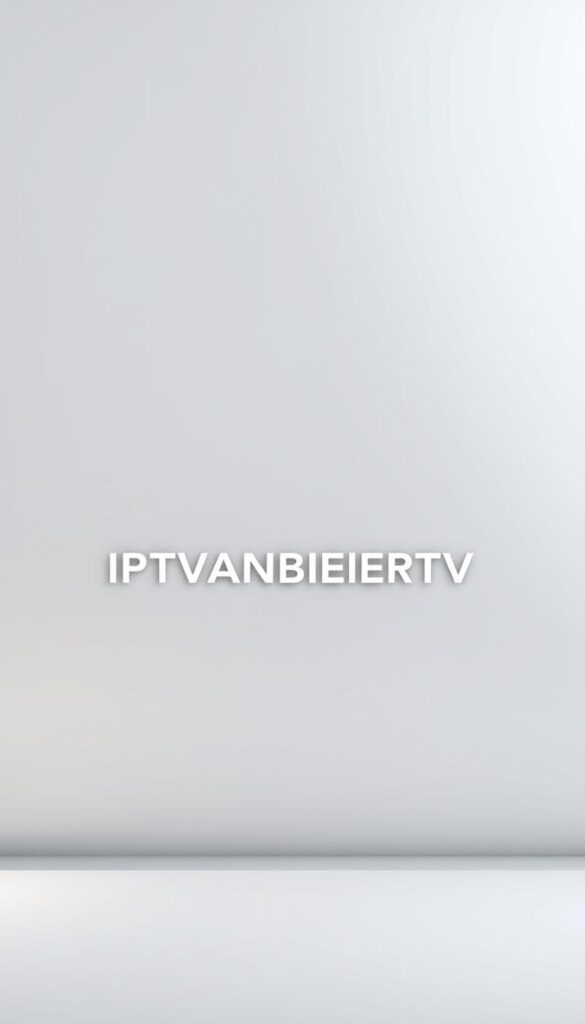 A modern, minimalist illustration depicting the IPTVANBIETERTV brand as the leading IPTV provider in Germany. Set against a clean, muted background, the IPTVANBIETERTV logo takes center stage, rendered in a sleek, contemporary design. The composition emphasizes simplicity and elegance, conveying a sense of professionalism and reliability. Soft, diffused lighting creates a subtle, ambient glow, lending an air of sophistication to the scene. The overall aesthetic is designed to reflect the premium quality and trustworthiness of the IPTVANBIETERTV service, making it an appealing choice for German IPTV consumers.