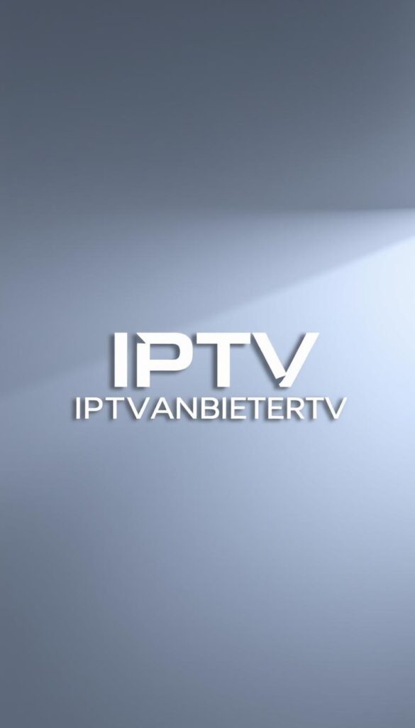 A sleek and modern IPTV service provider logo, featuring the brand name "IPTVANBIETERTV" in a clean, minimalist font. The logo is set against a subtle gradient background, with a hint of dynamic energy conveyed through a slight angular tilt. The overall aesthetic evokes a sense of technological advancement, reliability, and a forward-thinking approach to digital entertainment. The composition is balanced, with the logo taking center stage, and the background elements providing a visually appealing and cohesive support. The lighting is soft and diffused, creating a professional and premium feel to the image.