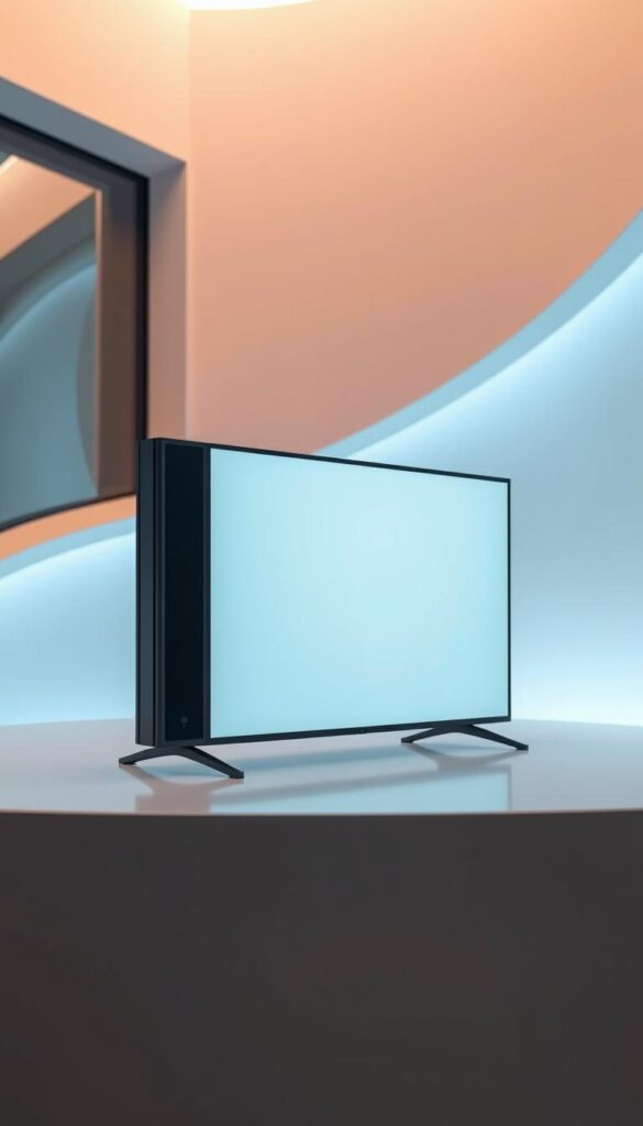 A sleek, minimalist IPTVANBIETERTV interface showcased against a stylish, futuristic backdrop. The device's clean lines and sophisticated design evoke a sense of technological advancement, hinting at the conveniences of modern IPTV services. Soft, diffused lighting creates an elegant, high-end ambiance, while subtle gradients and muted color palettes lend an air of sophistication. The scene exudes a sense of seamless integration between hardware and software, reflecting the streamlined user experience of IPTV. An overall impression of efficiency, reliability, and visual appeal that would appeal to a discerning, tech-savvy audience.