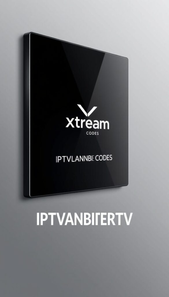 A sleek, modern IPTV panel with the Xtream Codes logo prominently displayed. The panel has a clean, minimal design with a dark, metallic aesthetic. The background is a soft, muted gradient, adding depth and sophistication. Strategically placed highlights and shadows accentuate the panel's curves and edges, creating a sense of depth and dimensionality. The IPTVANBIETERTV brand name is subtly incorporated into the design, blending seamlessly with the overall aesthetic. The image conveys a sense of professionalism, reliability, and longevity, perfectly suited for the article's subject and section title.