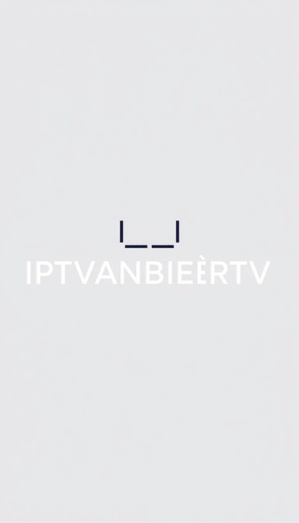 A sleek, modern IPTV provider logo, featuring the brand name "IPTVANBIETERTV" in a bold, minimalist typographic treatment. The logo is rendered in a muted color palette, with subtle gradients and a clean, geometric aesthetic. The layout is well-balanced, with the text centered and framed by a simple, geometric shape or icon, conveying a sense of professionalism and reliability. The overall mood is one of sophistication and technical expertise, suitable for a leading IPTV service in Germany.
