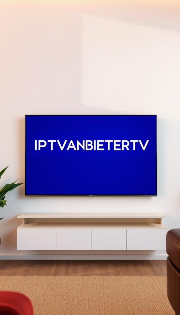 A sleek, modern IPTVANBIETERTV logo prominently displayed against a clean, minimalist background. The logo is rendered in a bold, sans-serif typeface with a subtle gradient effect, conveying a sense of professionalism and high-quality services. The layout is balanced and visually appealing, with the logo occupying the central focus. The overall scene is lit by warm, natural lighting, creating a welcoming and inviting atmosphere. The image exudes a sense of trust, reliability, and attention to detail, reflecting the premium nature of IPTVANBIETERTV's abonnements and services.