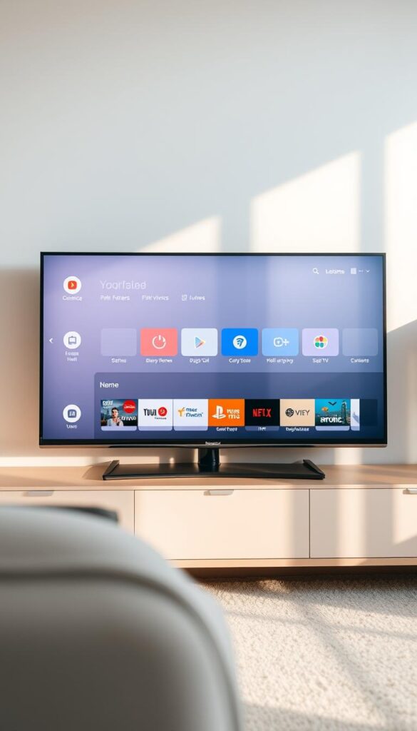 A sleek, modern interface with a minimalist design showcasing the IPTVANBIETERTV platform. The screen displays a clean, intuitive layout with easy-to-navigate menus and icons. The user experience is highlighted by smooth transitions and responsive interactions, creating a seamless and enjoyable platform for IPTV streaming. The image captures the platform's user-friendly nature, emphasizing its accessibility and simplicity for both novice and experienced users. Soft, diffused lighting creates a warm, inviting atmosphere, while the overall composition and perspective draw the viewer's attention to the core functionality of the IPTVANBIETERTV platform.