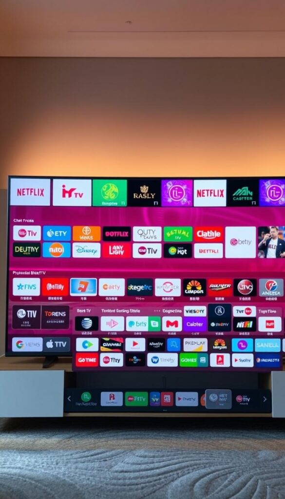 A visually stunning and comprehensive IPTVANBIETERTV programming package, showcasing a diverse array of high-definition channels and content. In the foreground, a sleek and modern television set displays a vibrant array of logos and channel identities, capturing the breadth of the offering. The middle ground features a clean and organized user interface, highlighting the intuitive navigation and seamless integration of the IPTVANBIETERTV platform. In the background, a soft, warm lighting creates a cozy and inviting atmosphere, complementing the high-quality visuals and content. The overall scene conveys a sense of sophistication, technology, and the promise of an immersive entertainment experience tailored for the discerning LG TV user. A visually stunning and comprehensive IPTVANBIETERTV programming package, showcasing a diverse array of high-definition channels and content. In the foreground, a sleek and modern television set displays a vibrant array of logos and channel identities, capturing the breadth of the offering. The middle ground features a clean and organized user interface, highlighting the intuitive navigation and seamless integration of the IPTVANBIETERTV platform. In the background, a soft, warm lighting creates a cozy and inviting atmosphere, complementing the high-quality visuals and content. The overall scene conveys a sense of sophistication, technology, and the promise of an immersive entertainment experience tailored for the discerning LG TV user.